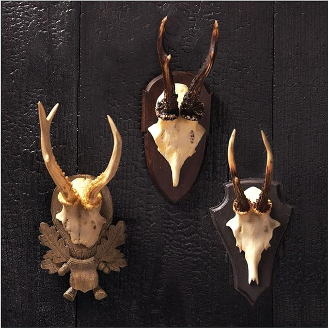 Two's Company The Hunt Club Set of 3 Antler Trophy Reproductions | Amazon (US)