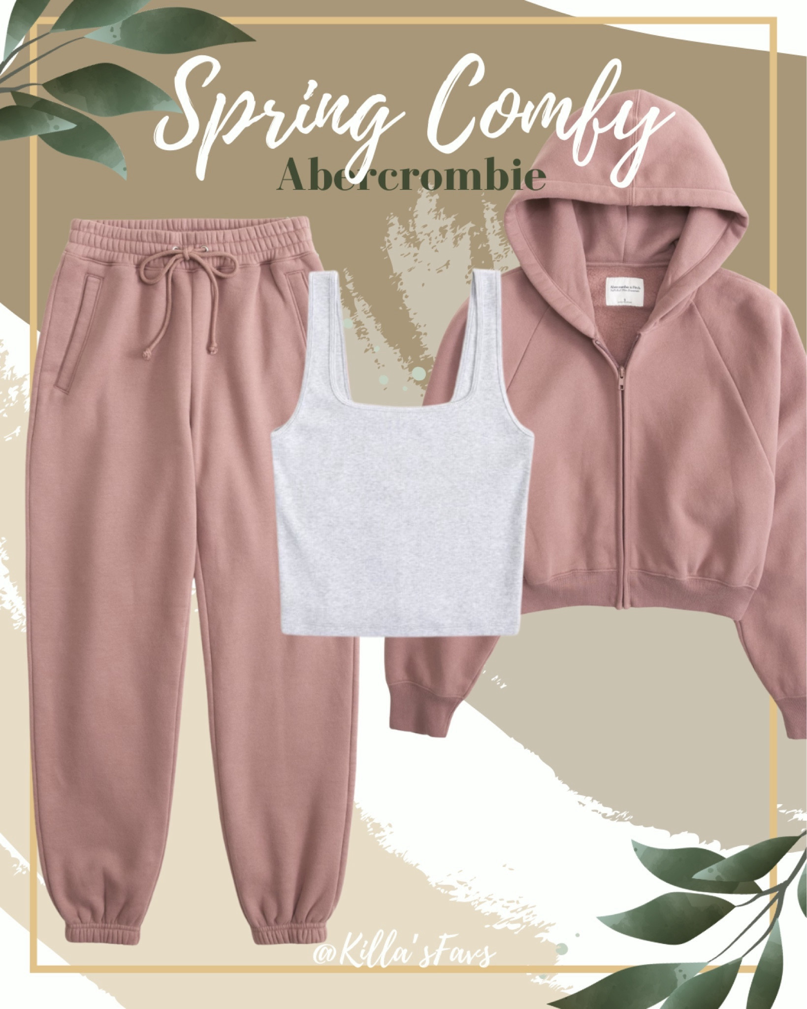 Spring Comfy by #abercrombie 

Make sure to save the items you LOVE by clicking the 🤍 icon next to each item! When the BIG spring sale arrives you will already have all of your favorites saved to easily shop🫶🏼

#comfy #comfycasual #sweatpantset #matchingset #athleisure #spring #springsale 

#LTKsalealert #LTKfitness #LTKSpringSale
