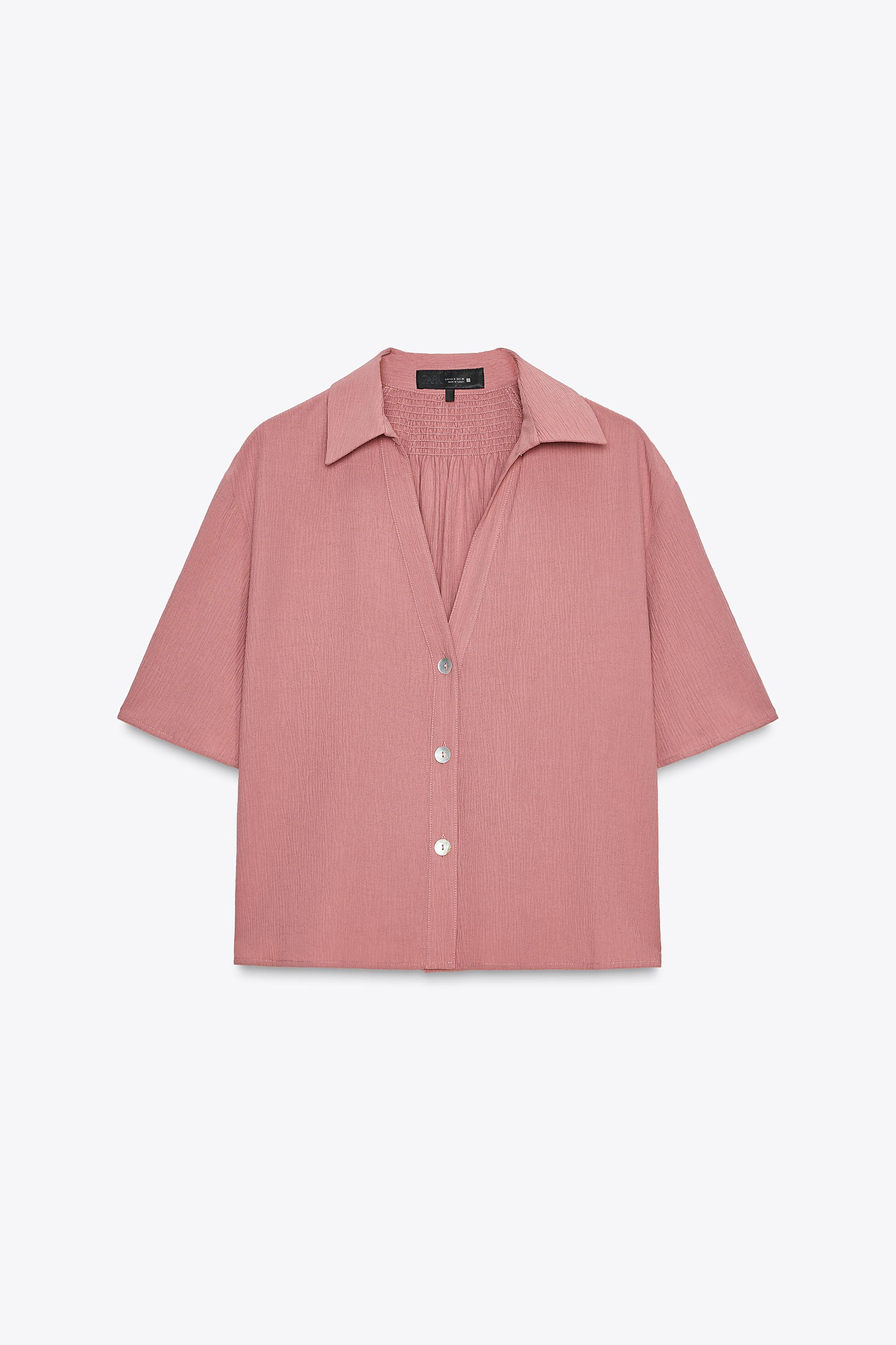 CREASED-EFFECT SHORT SLEEVE SHIRT | Zara US