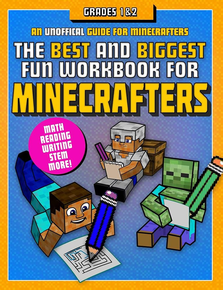 The Best and Biggest Fun Workbook for Minecrafters Grades 1 & 2: An Unofficial Learning Adventure... | Amazon (US)