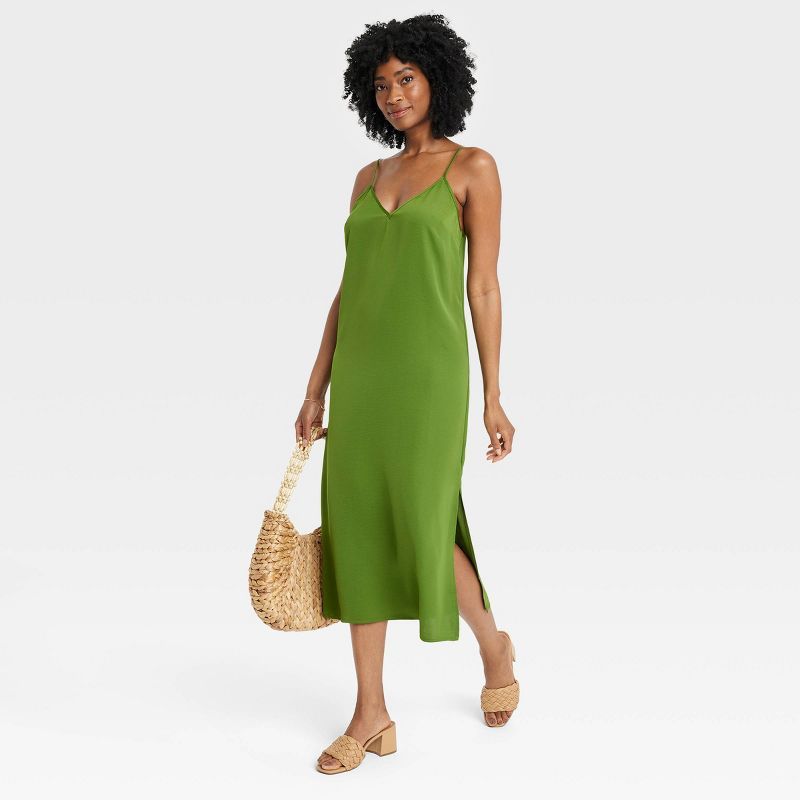 Women's Slip Dress - A New Day™ Green | Target