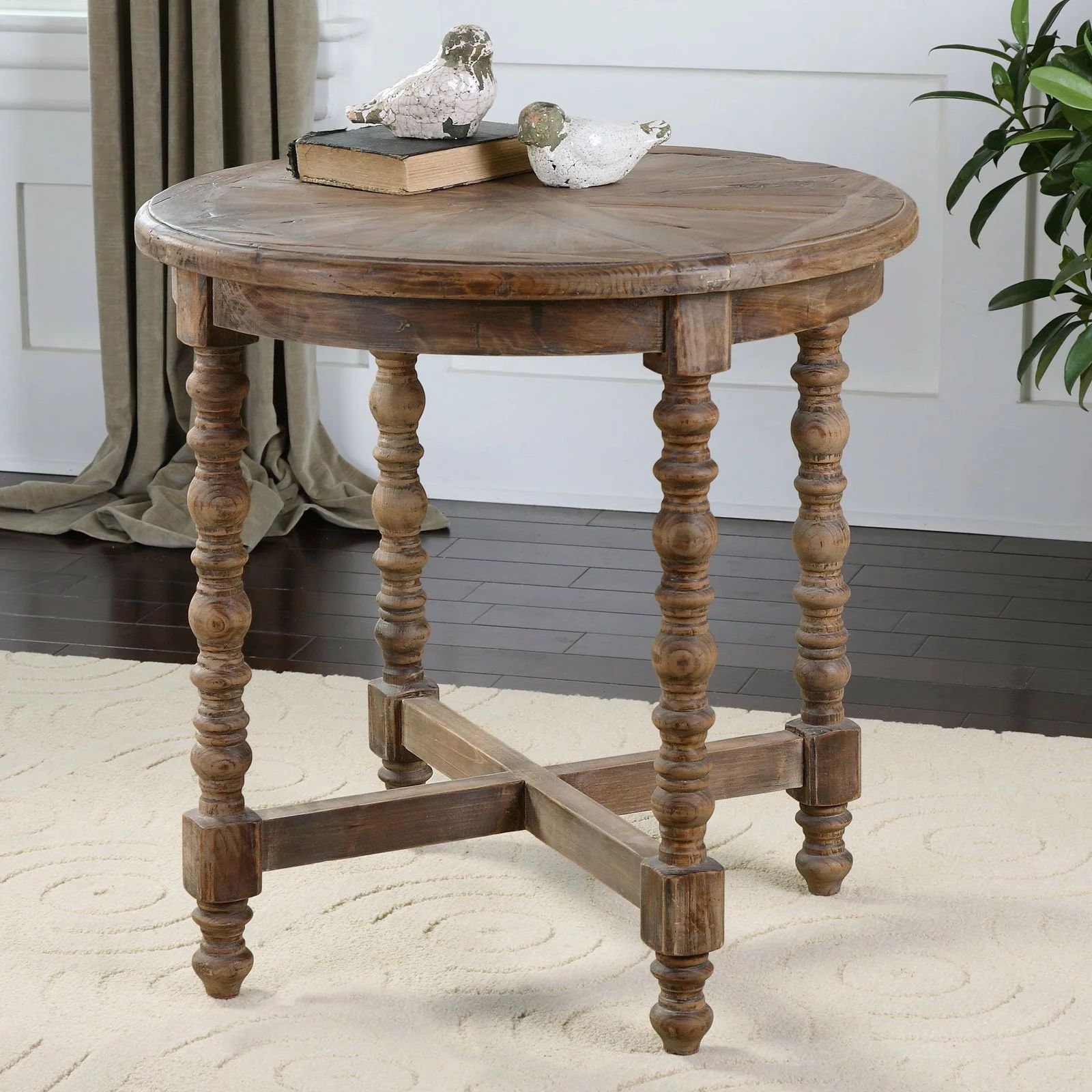 Uttermost Samuelle Coastal Reclaimed Fir Wood End Table in Natural | Walmart (US)