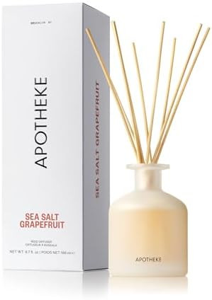 Apotheke Luxury Scented Reed Diffuser for Home, Sea Salt Grapefruit - 6.7 Fl Oz Essential Oil Aro... | Amazon (US)