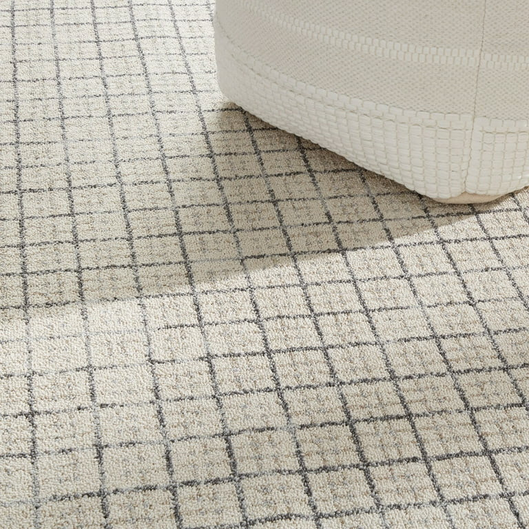 Wanda June Home Squares with Fringe Area Rug, Taupe, 7'8" x 10'2" by Miranda Lambert - Walmart.co... | Walmart (US)