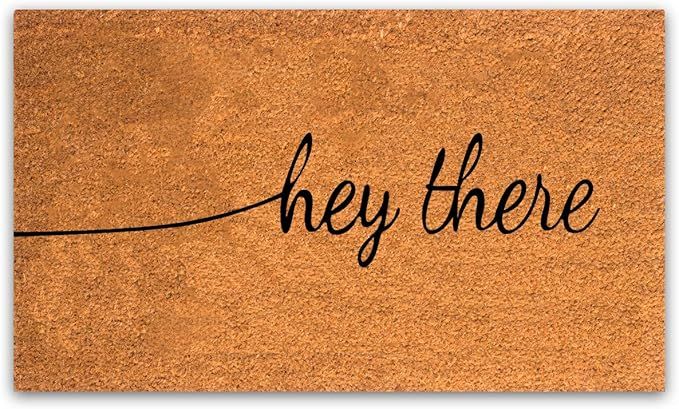 Pure Coco Coir Doormat with Heavy-Duty PVC Backing - Hey There - Pile Height: 0.6-Inches - Size: ... | Amazon (CA)