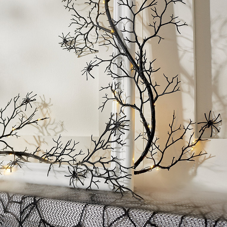 Pre-Lit Spider Branch Garland - Grandin Road | Grandin Road