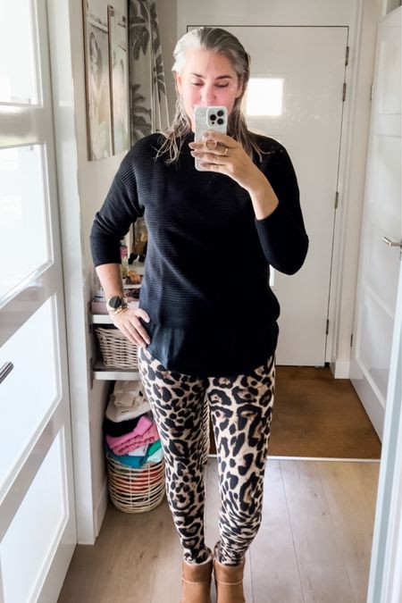 Outfits of the week

Washed my hair and I am ready to tackle the house work 🧹 🧺🧽

Wearing a black rib knit sweater over a black dolphin hem longline t-shirt with the softest leopard leggings and Ugg boots. 

T-shirt M
Sweater M
Legging M
Uggs size one down



#LTKunder50 #LTKstyletip #LTKeurope
