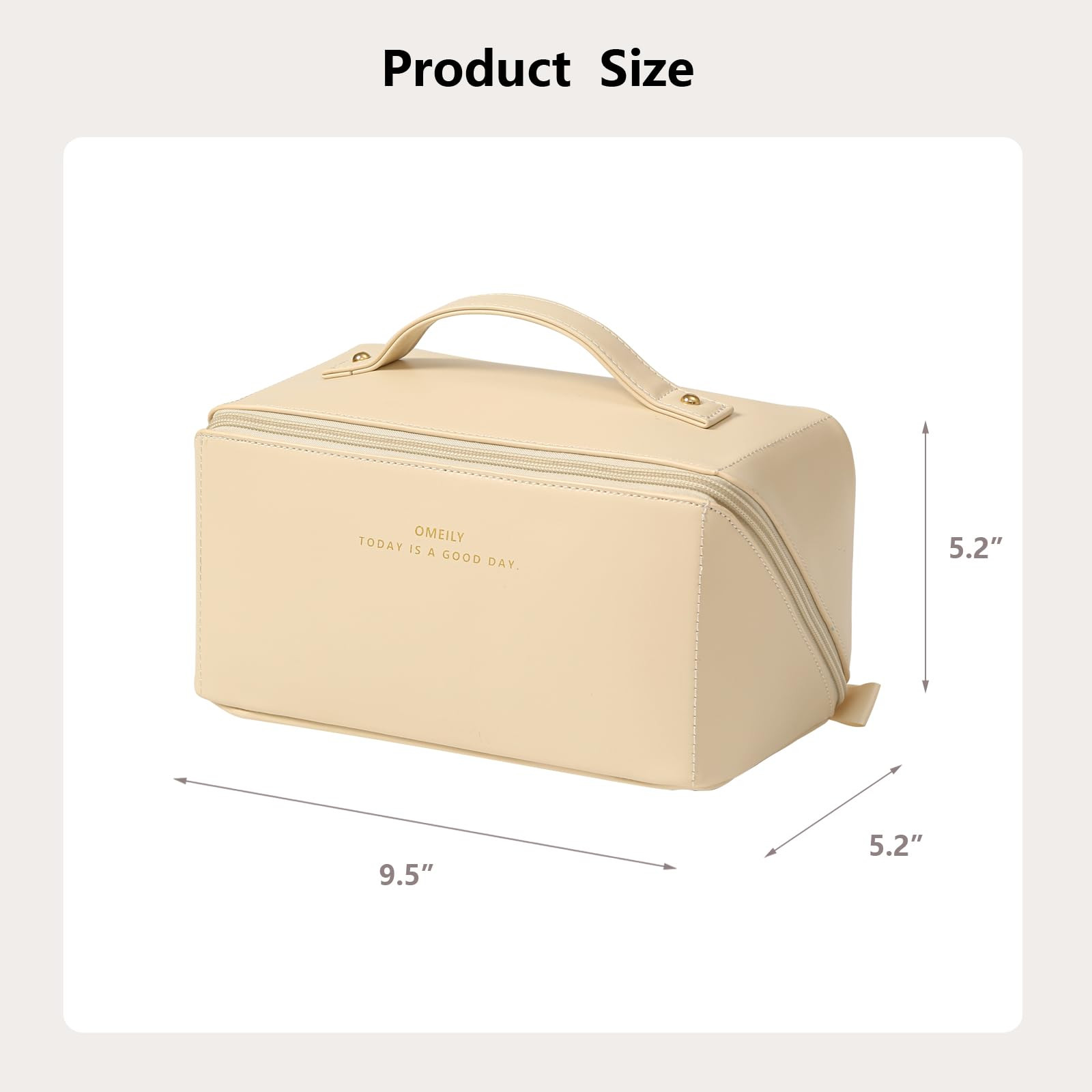 Travel Makeup Bag Organizer Countertop Case Toiletry Bag Cosmetic Bag for Women Vanity Storage Ba... | Amazon (US)