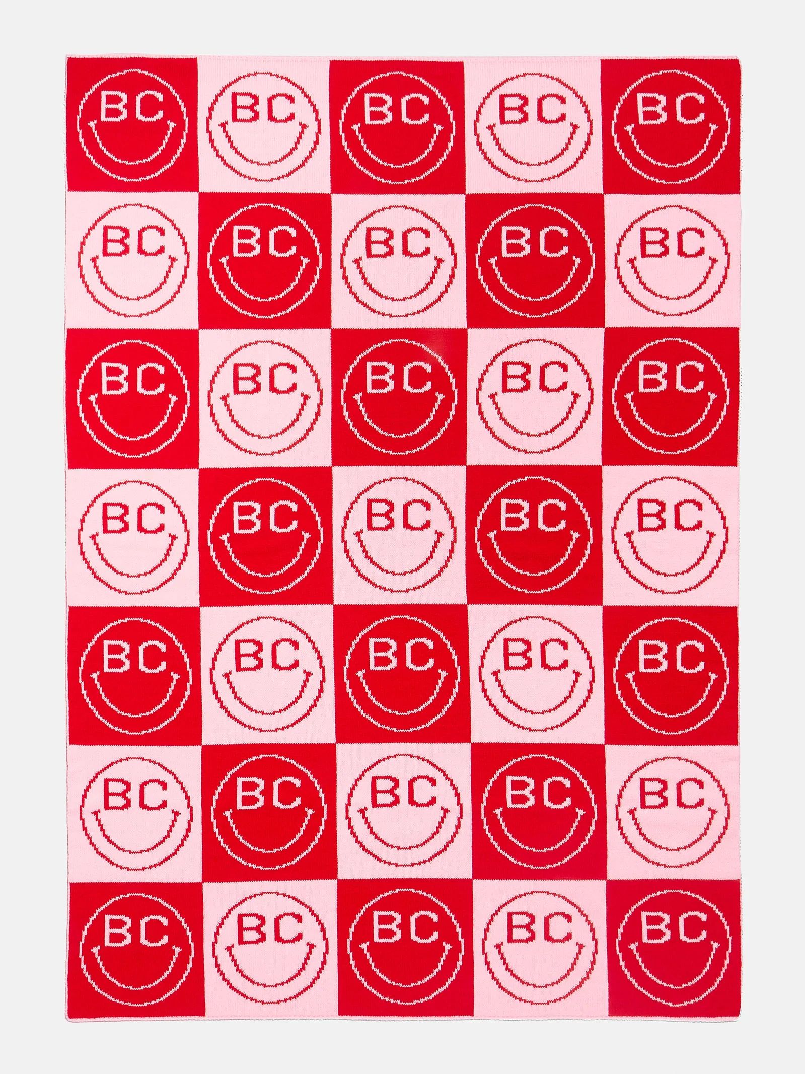 All Smiles Custom Blanket - Pink/Red | BaubleBar (US)