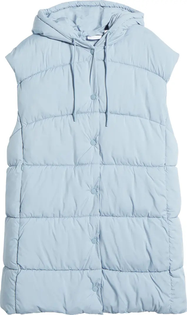 Longline Hooded Puffer Vest | Nordstrom