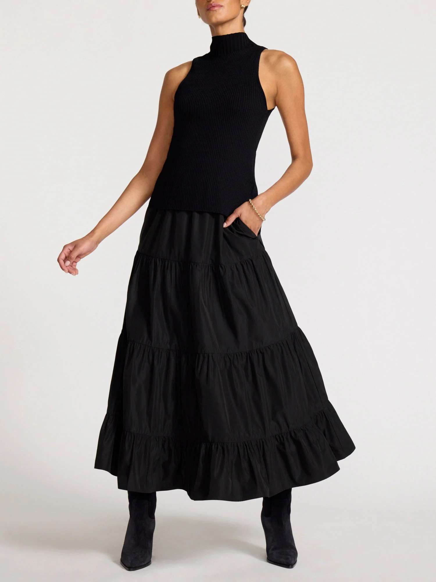 Women's Rayne Dress in Black Onyx with Black | Brochu Walker | Brochu Walker