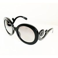 Prada Minimal Baroque Black Sunglasses Eyewear | Etsy (US)
