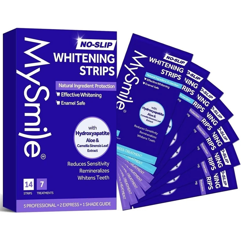 MySmile Teeth Whitening Strips, Hydroxyapatite-Infuse, Anti-Sensitivity, 14pcs Residue-Free Ename... | Walmart (US)