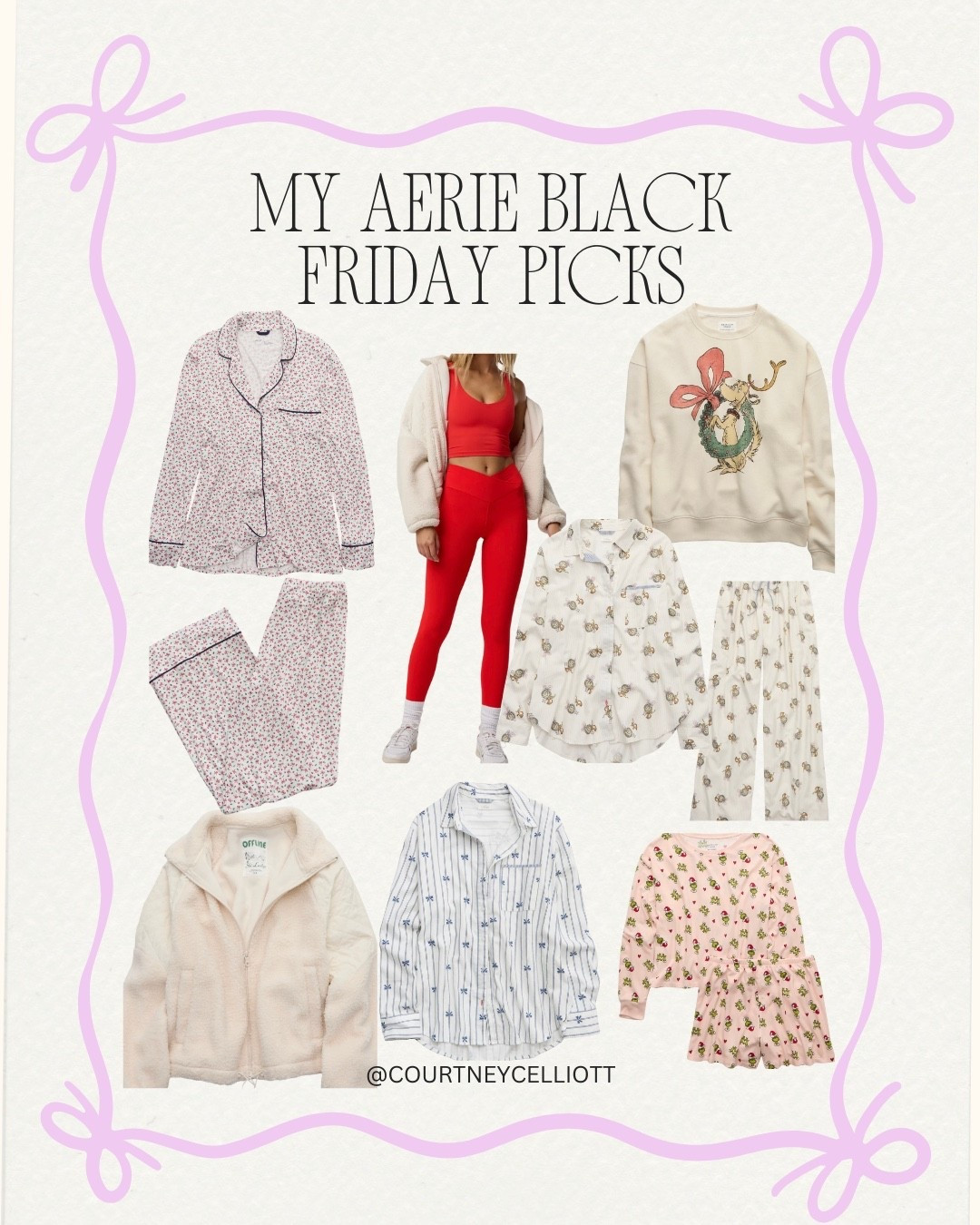 My @aerie Black Friday picks! Everything is 40% off and these are my favorite pjs! Such a nice quality to treat yourself or to give as a gift!✨🎀
#blackfriday #giftguide #pajamas #giftsforher

#LTKHoliday #LTKGiftGuide #LTKCyberWeek