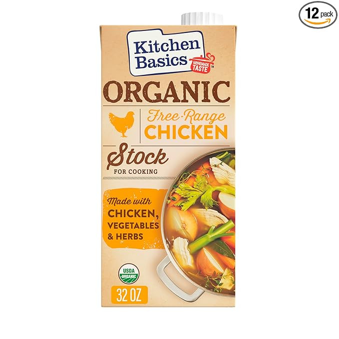 Kitchen Basics Organic Free Range Chicken Stock, 32 oz Carton | Amazon (US)