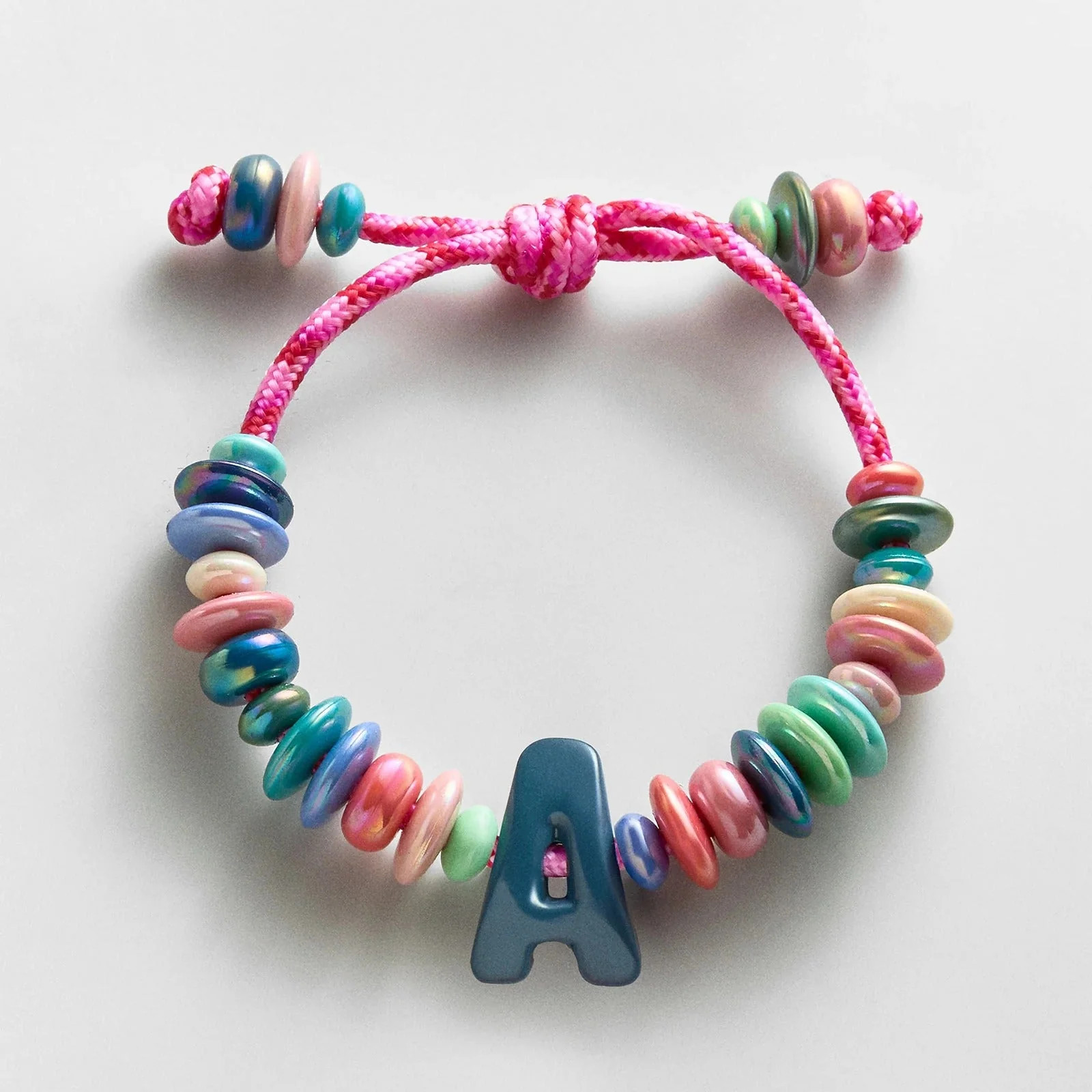 Make Waves Initial Bracelet - Multi/Navy - J | BaubleBar