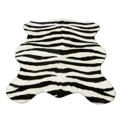 Walk on Me Faux Fur Super Soft Bold Zebra Rug Tufted With Non-slip Backing Area Rug | Target