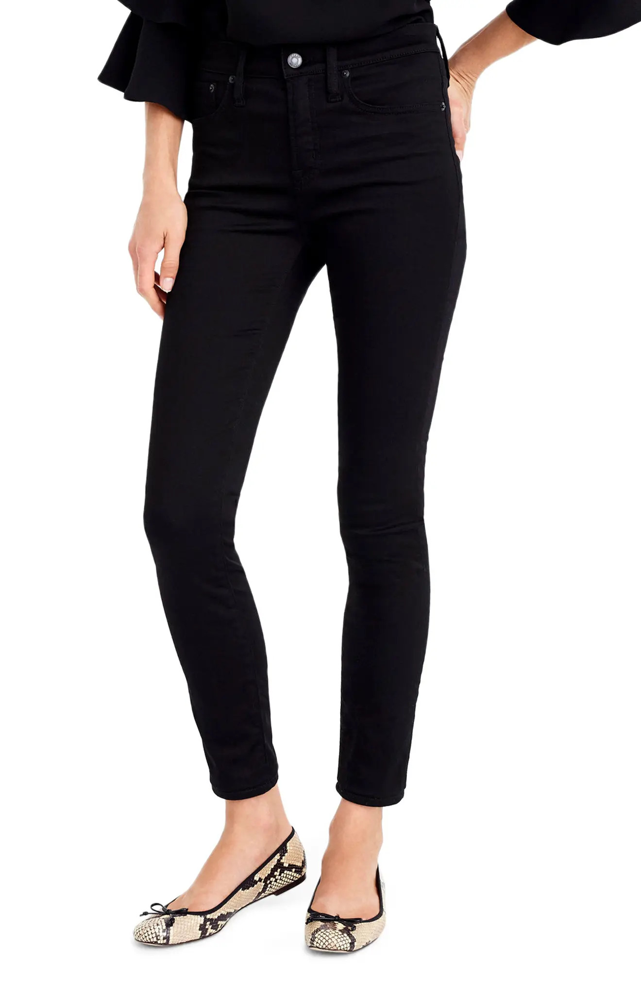 Women's J.crew Toothpick High Rise Jeans, Size 26 - Black | Nordstrom