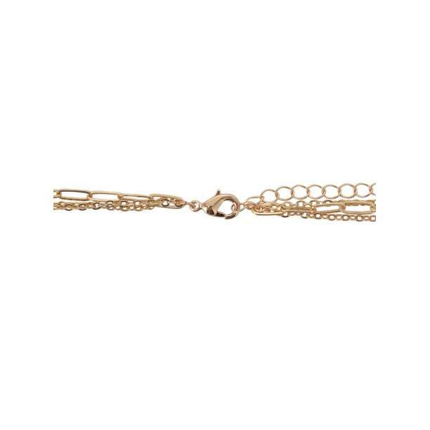 Time and Tru Women's 3 Row Pink Bead & Chain Necklace | Walmart (US)
