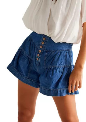 Free People We The Free Fleur Denim Shorts, Blue, XS | Belk