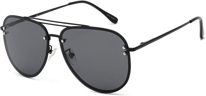 Trendy Oversized Aviator Sunglasses for Women Cute Pilot VF2203 | Amazon (US)