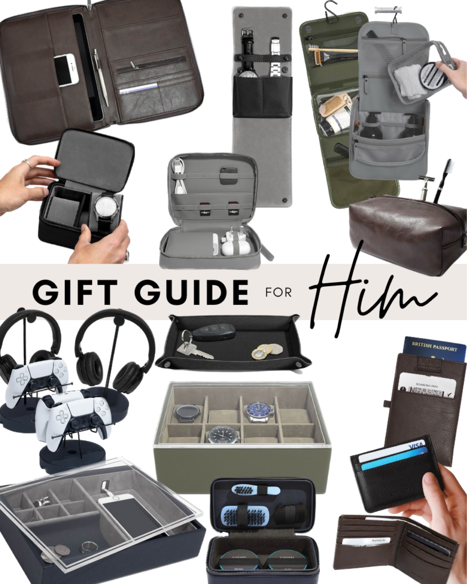 Gift guide for him

#LTKgiftguide #giftguide #forhim

Christmas present ideas for men / Birthday gift inspiration for men

Masculine gifts, tech gift ideas, storage gift inspiration, card holder, passport holder, wallet, purse, watch storage, shoe polish kit, phone storage, playstation controller storage, headset stand, hanging travel bag, ipad storage, ipad bag

#LTKHoliday #LTKmens #LTKeurope