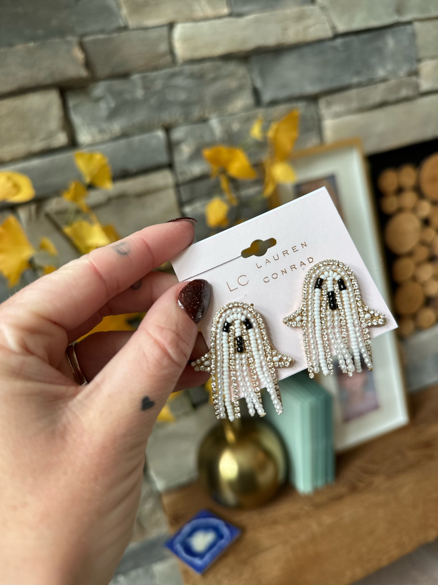 Kohls ghost earrings last minute finds for Halloween jewelry 
Glam girly Halloween costume ghosts 