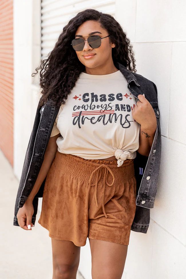 Chase Cowboys And Dreams Cream Graphic Tee | Pink Lily
