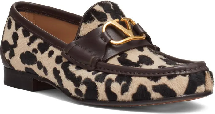 Valentino Garavani VLOGO Signature Genuine Calf Hair Loafer (Women) | Nordstrom | Nordstrom