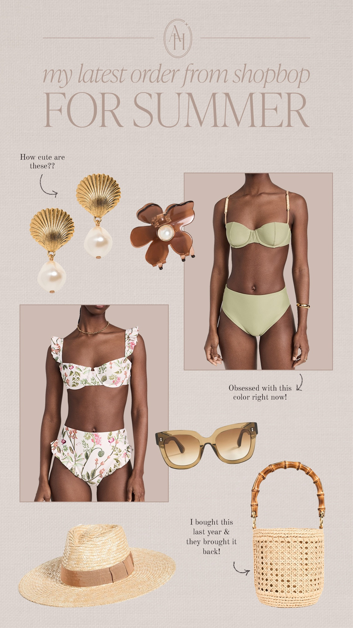 Bikini, summer style, sunglasses, seashell jewelry, rattan bag, raffia bag, pearl clippper

#LTKSwim #LTKTravel