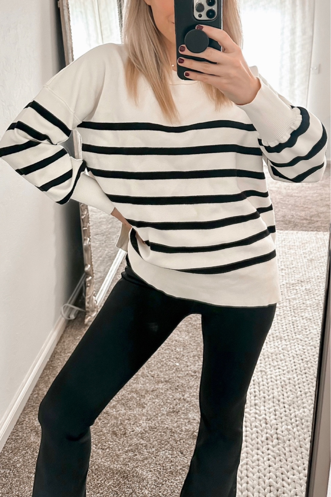 Sweater
Stripe sweater 
Flare leggings 
Leggings 
Amazon 
Amazon fashion 
Amazon finds 

#ltku
#ltkunder50
#ltkunder100
#ltkstyletip

#LTKFind #LTKFestival #LTKSeasonal