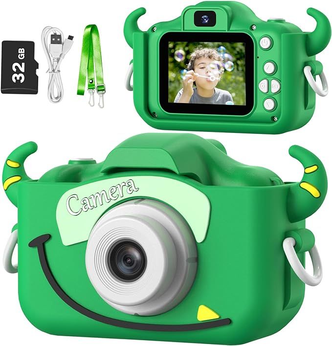 Goopow Kids Camera Toys for 3-8 Year Old Boys,Children Digital Video Camcorder Camera with Cartoo... | Amazon (US)