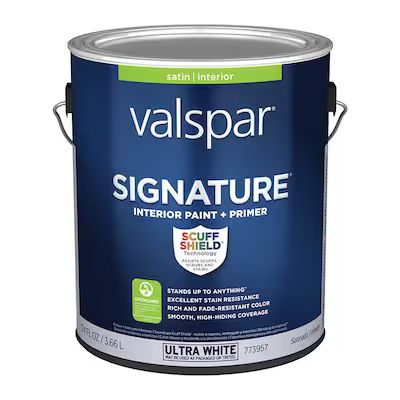 Valspar Signature Satin Ultra White Tintable Interior Paint (1-Gallon) Lowes.com | Lowe's