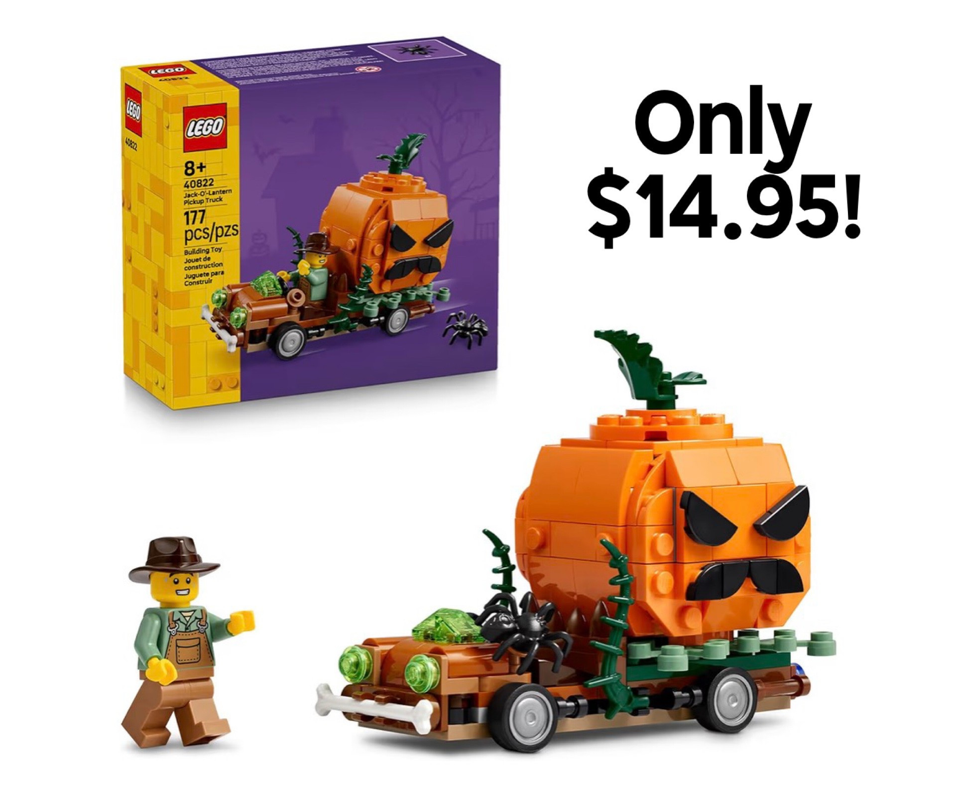 Amazon just restocked this exclusive Halloween Lego that’s absolutely flying! The Jack o’ Lantern Pickup Truck is so fun, and is only $14.95 right now. All of the other Halloween Legos I’ve shared recently are already sold out 🎃