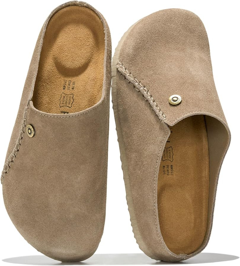 100% Genuine Leather Insole Clogs for Women Slip On Shoes for Women | Amazon (US)