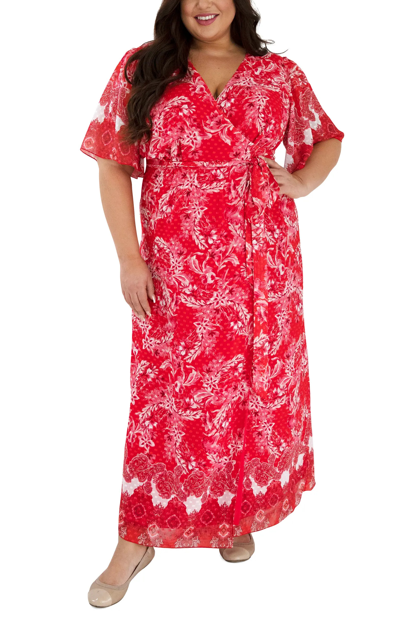 Marée Pour Toi Floral Wrap Maxi Dress | Nordstrom | Nordstrom