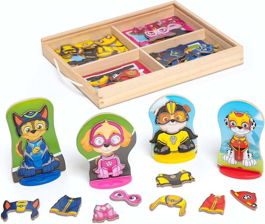 Melissa & Doug PAW Patrol Wooden Magnetic Pretend Play (64 Pieces) | Amazon (US)