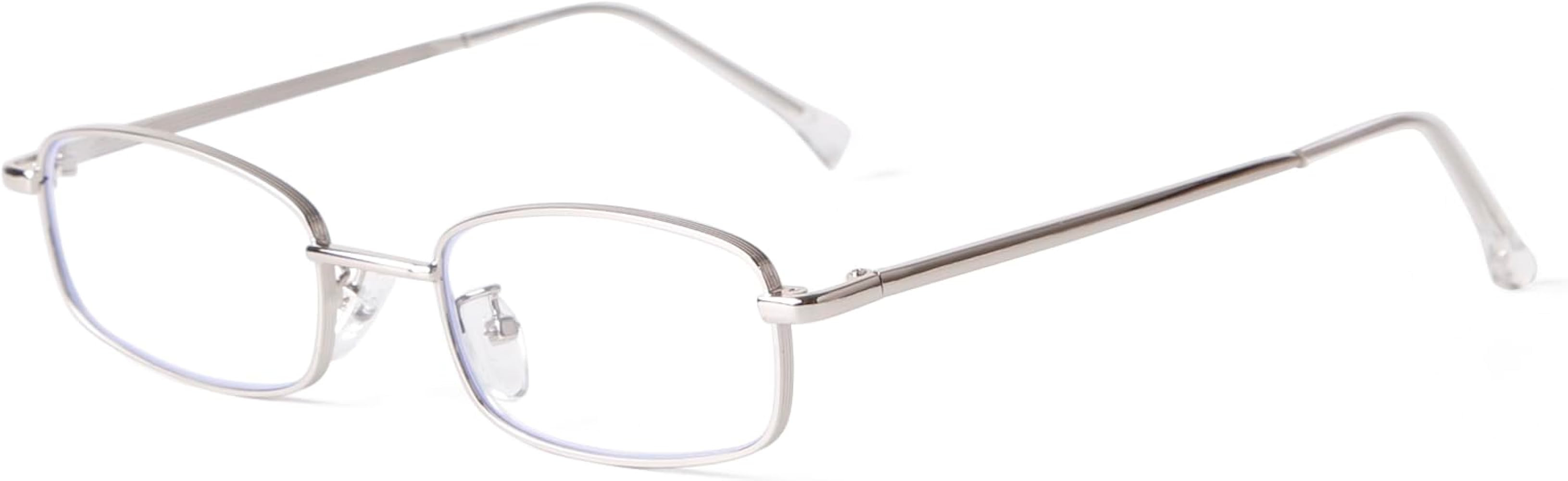 ADE WU Fashion Glasses for Woman Men, Y2k Rectangle Blue Light Glasses 90s Metal Gold Silver Blac... | Amazon (US)