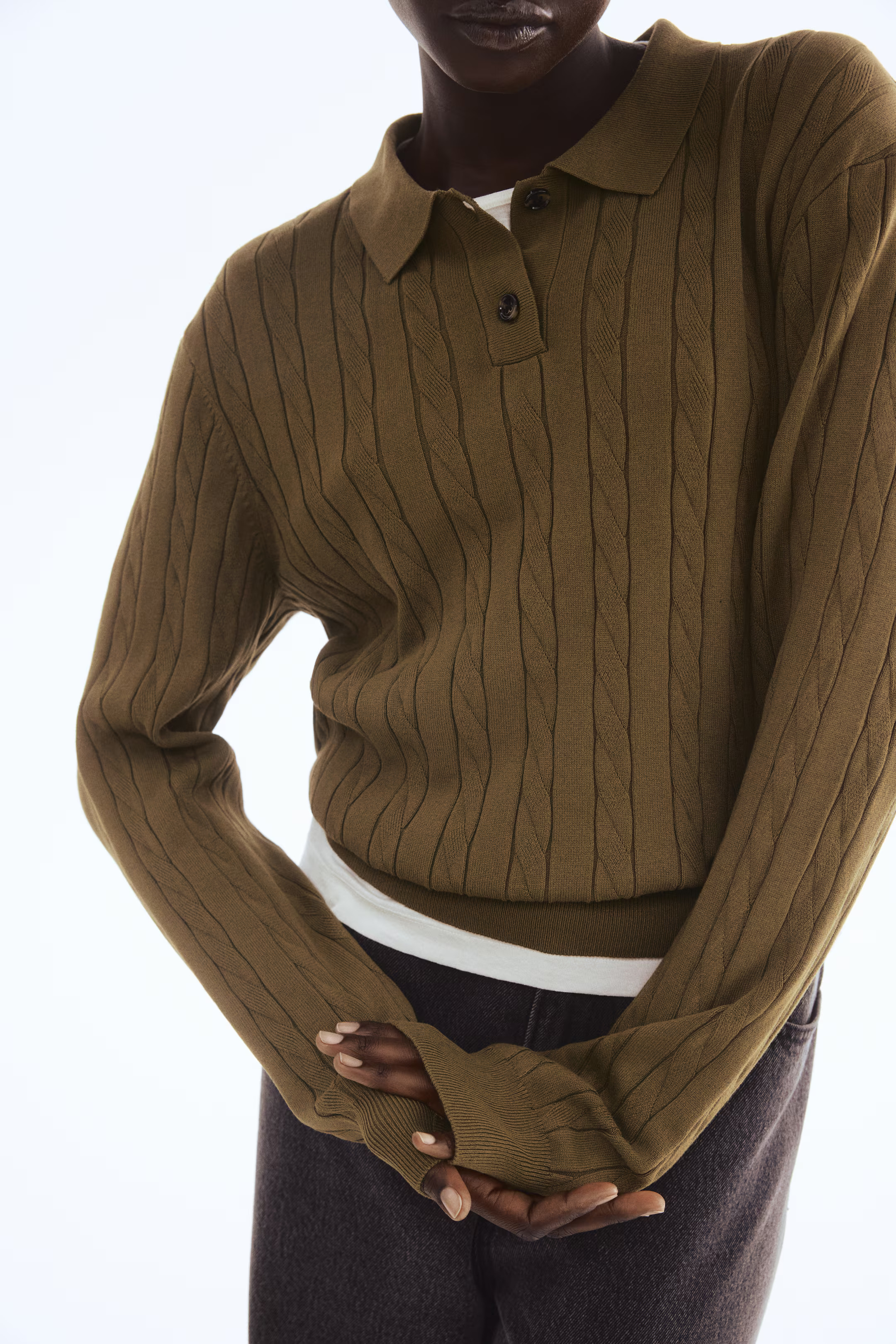 Polo in maglia a trecce | H&M (FR, IT, ES, PT, BE)