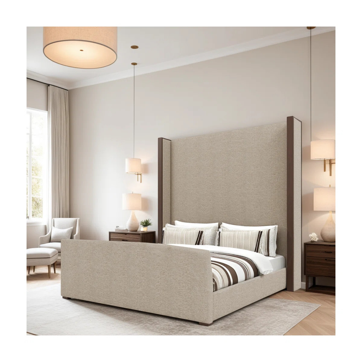Irenne Luxe Footboard High Bed | Wayfair North America