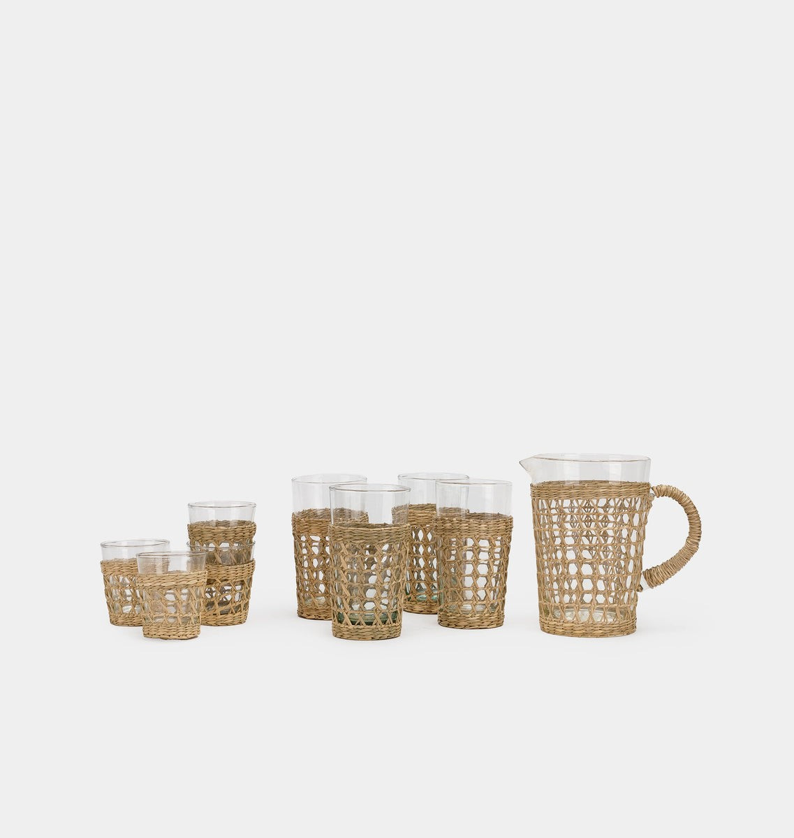 Seagrass Cage Glassware Set | Amber Interiors