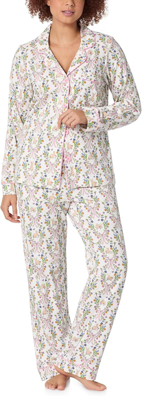 Bed Head PJs Womens Matching Pajamas - Soft Organic Cotton Long Sleeve Button Down PJ Top & Pants... | Amazon (US)