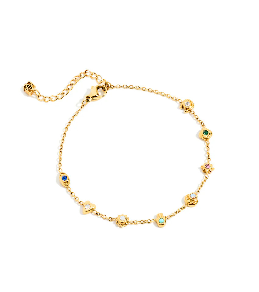 Talisman Mini Charm Bracelet (Gold) | Abbott Lyon