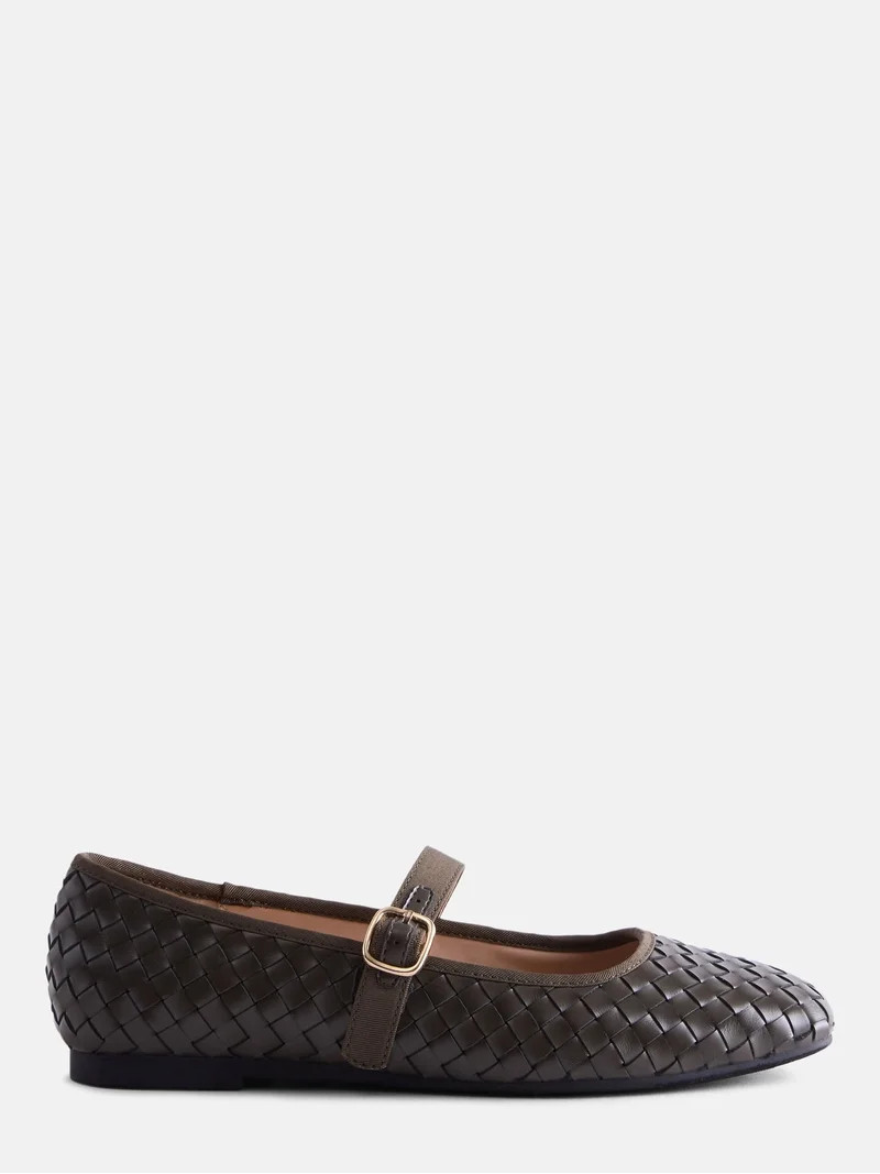 Scenario Women's Woven Mary Jane Flats | Walmart (US)