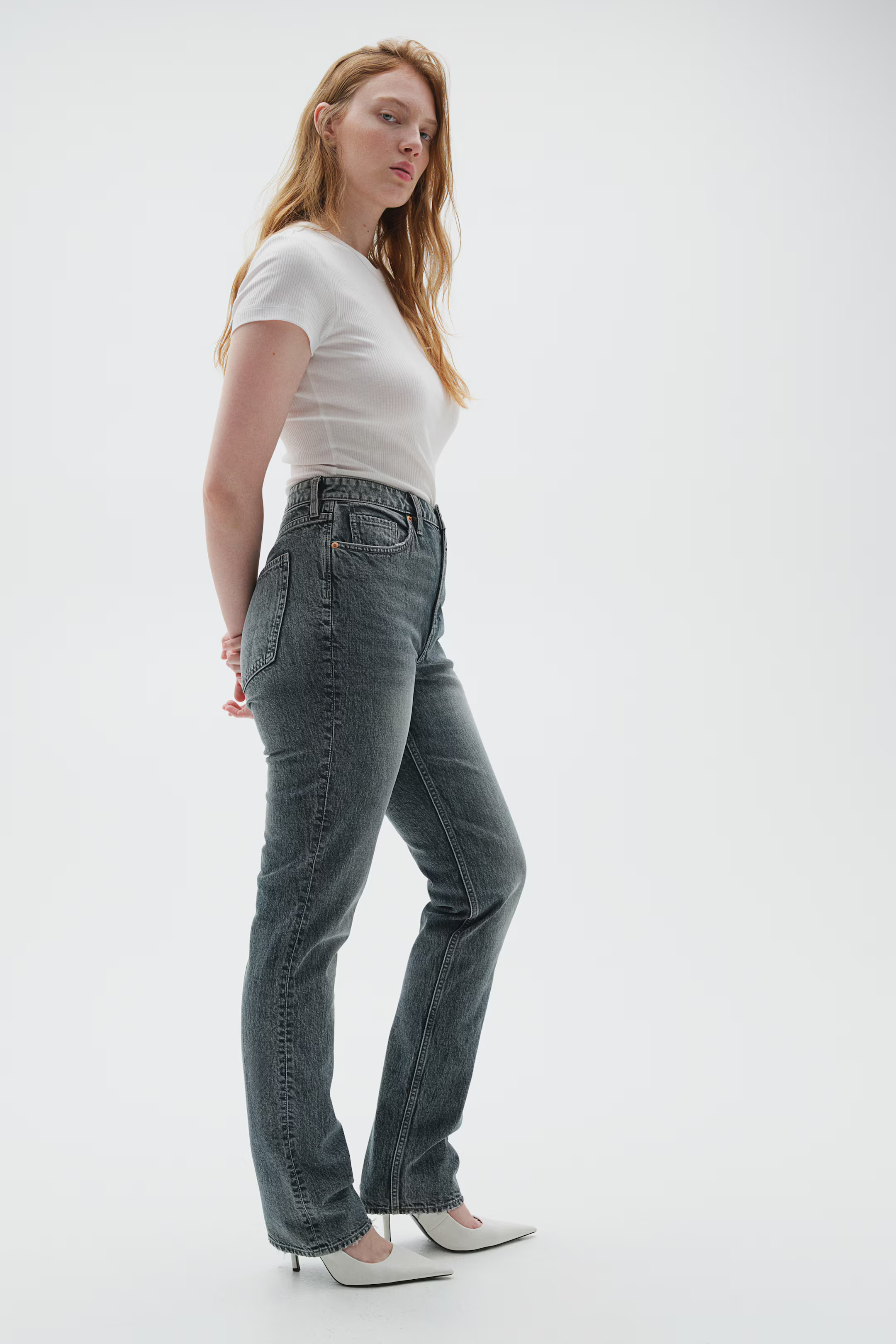Curvy Fit Slim High Jeans - Dark denim blue - Ladies | H&M US | H&M (US + CA)