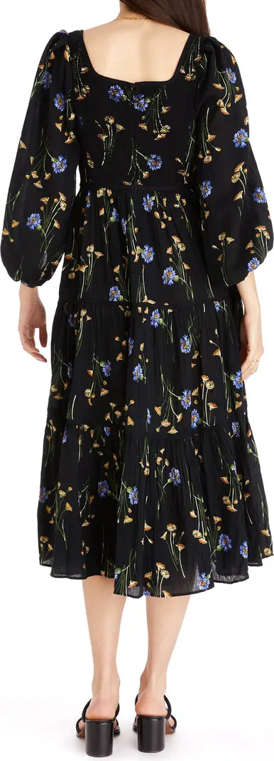 Xiomara Floral Print Long Sleeve Cotton Dress | Nordstrom