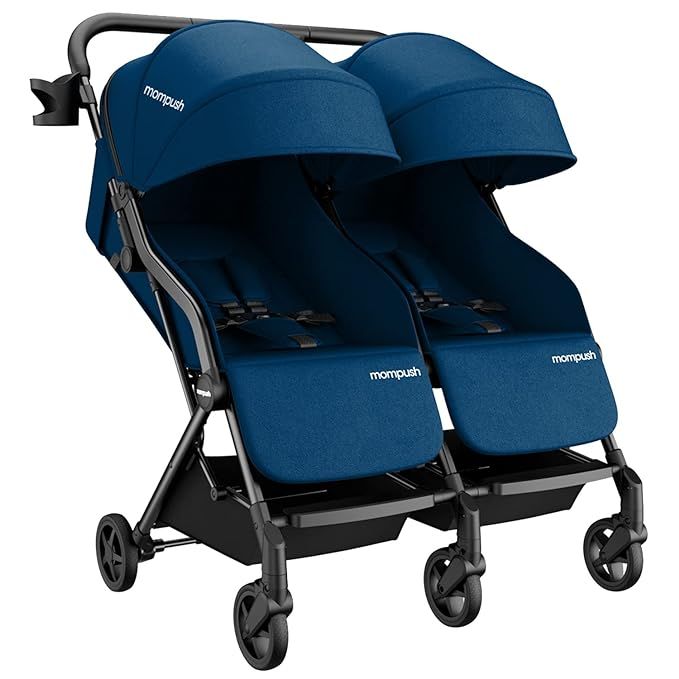 Mompush Lithe Double Stroller Side by Side For Growing Families - Cozy Compact Twin Stroller - Tr... | Amazon (US)