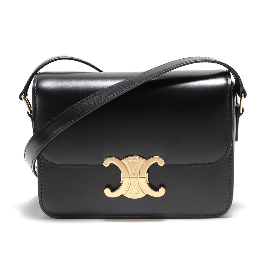Celine Teen Triomphe Bag In Shiny Calfskin- Black | Jomashop.com & JomaDeals.com