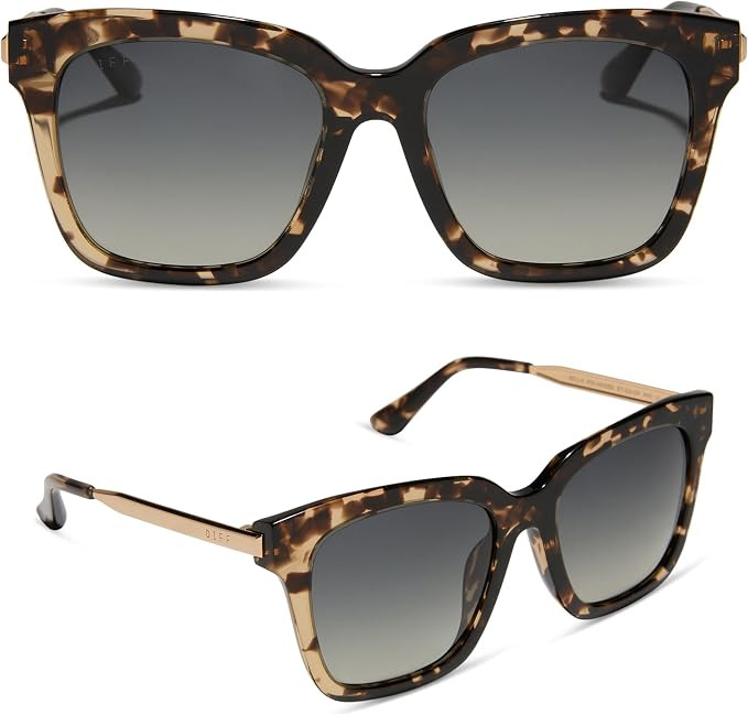DIFF Bella Square Sunglasses for Women | Designer Frames | 100% UV Protection | 100% UV400 Protec... | Amazon (US)