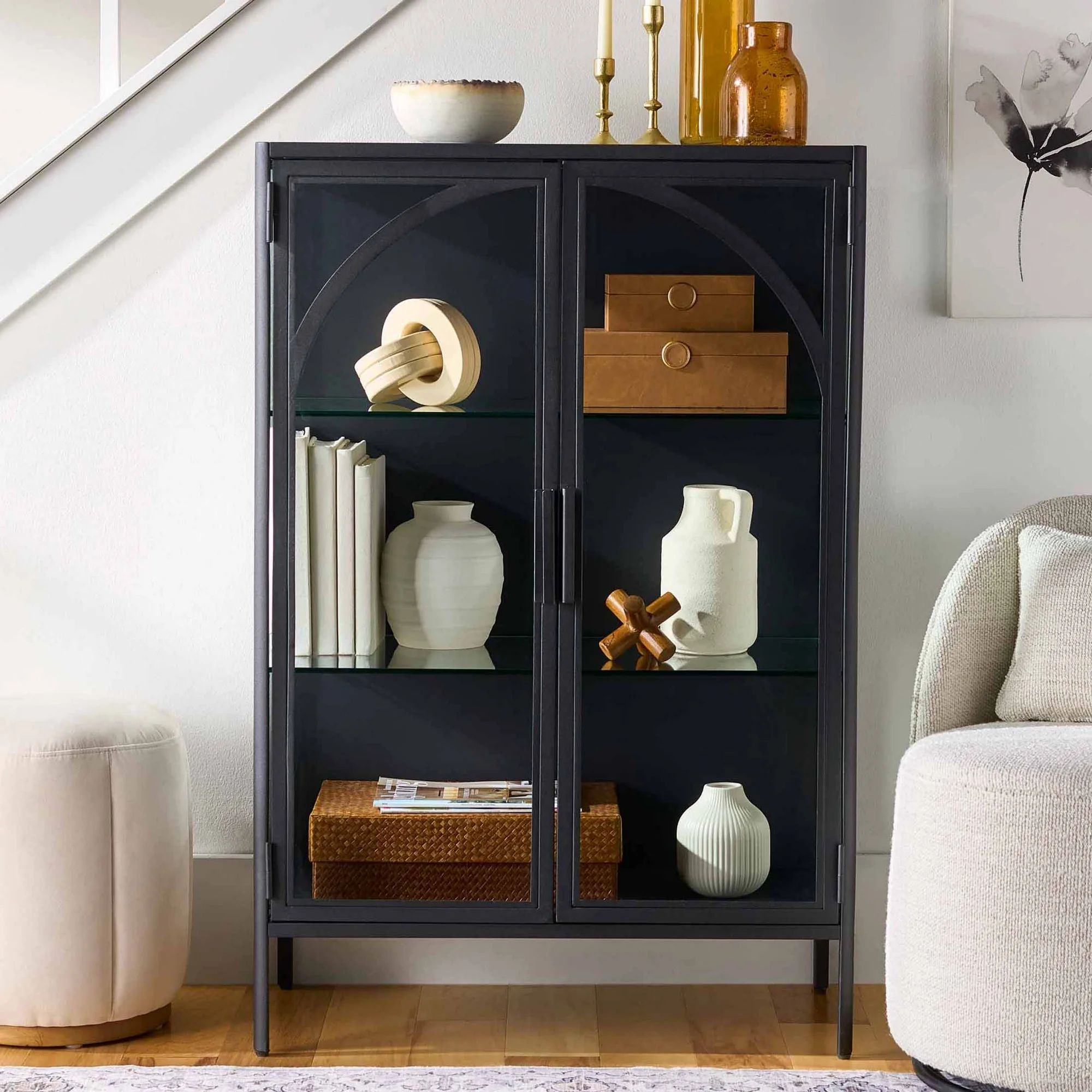 Better Homes & Gardens Nola Accent Cabinet, Black Finish - Walmart.com | Walmart (US)